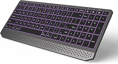 Clavier bluetooth rétroéclairé nexiocol pour macbook clavier multi-appareils rechargeable sans fil avec pavé