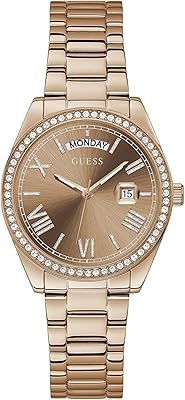 Montre pour femme guess, mouvement à quartz et bracelet en acier inoxydable, 16