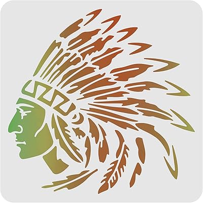 Fingerinspire pochoir en chef original 12" x 12"/30 x 30 cm blanc diy tribal réutilisable en plastique décoration de la maison pochoir pour peinture sur bois. Diaytar Sénégal : La marketplace qui pense à votre porte-monnaie