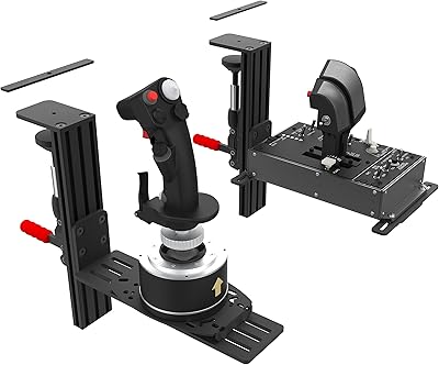 Support de bureau easyget 2 pour thrustmaster hotas warthog/t.flight joystick/t.16000m fcs/tca sidestick, logitech