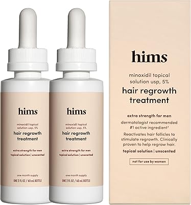 Traitement de repousse des cheveux extra fort pour hommes avec solution topique à