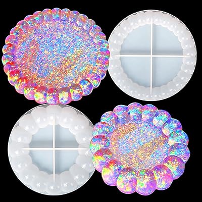 2 pièces plateau à bulles moule en résine, moule en silicone pour couler