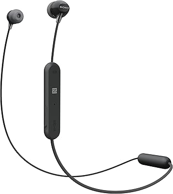 Écouteurs sans fil sony wi-c300 avec bluetooth/nfc - noir wic300b.ce7
