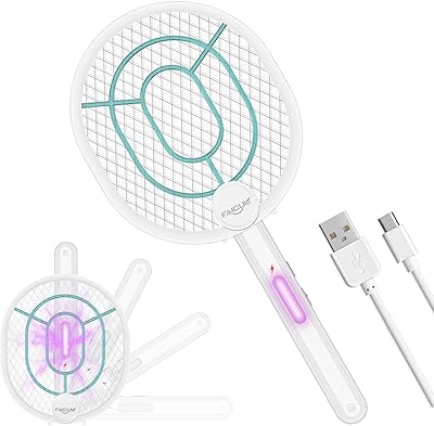 Raquette anti-insectes électrique rechargeable 2-en-1 pliable vicok advanced