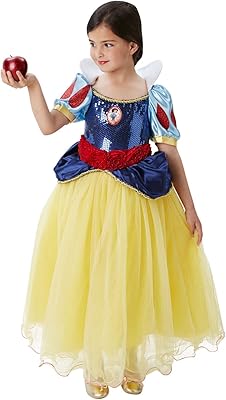 Déguisement officiel de luxe de rubie's blanche-neige pour enfants, taille m
