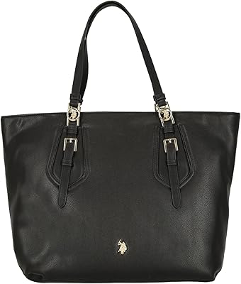 Sac shopping en polyuréthane noir, taille 33×14×31, de forest l. us polo, noir
