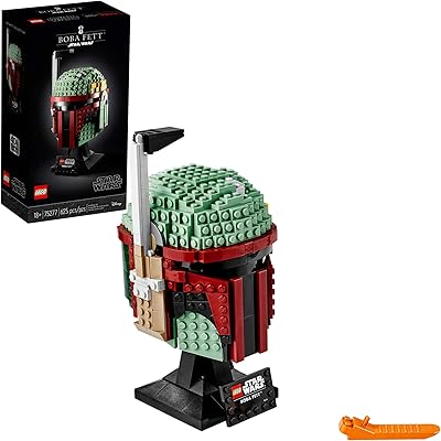 Lego star wars 75277 kit de construction du casque de boba fett, superbe