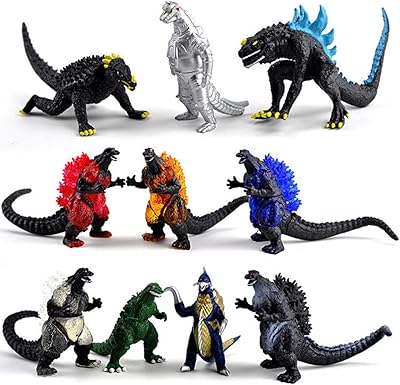 Skido 10 pièces/ensemble de 10 bandai godzilla king ghidorah machine triceratops pvc dinosaures