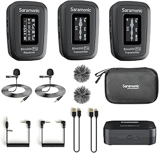 Système de microphone sans fil saramonic advanced 2,4 ghz pour 2 avec lavalier