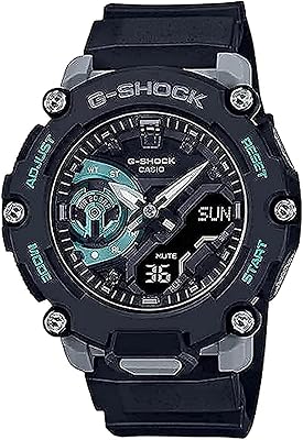 Montre analogique-numérique g-shock ga-2200m-1adr pour homme, noir, bracelet