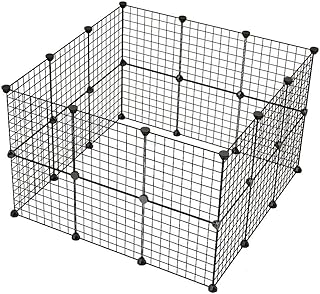 Cage portable à 24 panneaux pour petits animaux de compagnie, lapins, cour intérieure