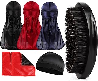 Ensemble 360 ​​vagues pour hommes, comprenant une brosse 360 ​​vagues pour cheveux ondulés/une