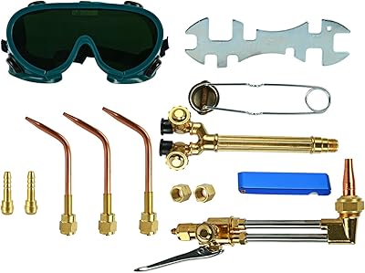 Yatek 12 pièces kit d'outils de soudage et de coupe au gaz