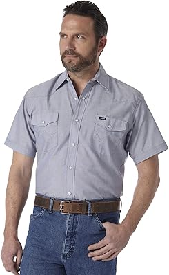 Chemise à manches courtes wrangler western pour hommes