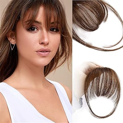 Extensions de cheveux arabes à clips avec bras droits, petite frange tendance à