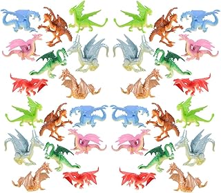 Figurines de dragon hobotis 2" de haut 24 pièces couleurs et motifs
