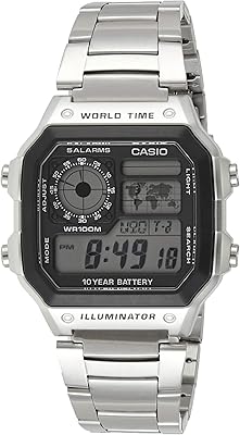Montre casio pour homme, analogique et numérique, cadran, bracelet en acier inoxydable