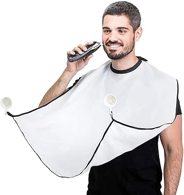 Tablier en tissu pour la collecte des cheveux après le rasage de la barbe, la coupe de cheveux, le toilettage et l'embellissement, pour un nettoyage facile, couleur blanche. Des économies garanties sur chaque commande avec Diaytar