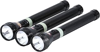 Lot de 3 lampes de poche led rechargeables olsenmark, portée de 500 mètres