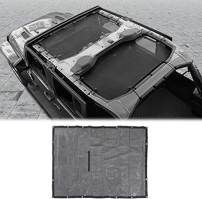 Jwy parapluie en maille de protection solaire uv pour jeep wrangler jl jlu