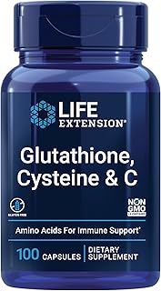 Life extension glutathion, cystéine ​​et c 750 mg, 100 capsules végétales