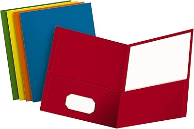 Dossiers oxford à double poche, couleurs assorties, format lettre, 25 par boîte (57513)