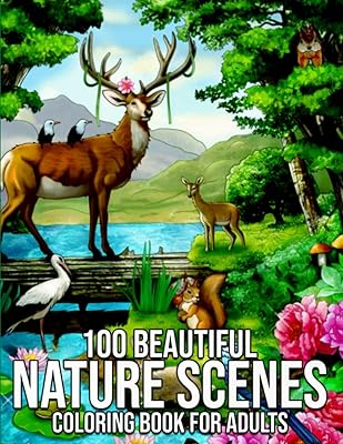 100 magnifiques livres de coloriage de scènes de la nature pour adultes