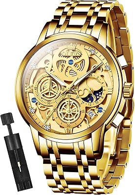 Montre chronographe de luxe au design diamant pour hommes, mouvement à quartz analogique