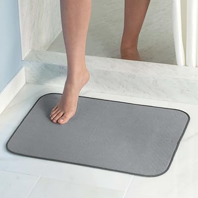 Tapis de bain et de douche en microfibre interdesign idry pour sol
