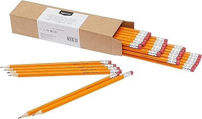 Crayons hp #2 pré-moulés en bois amazonbasics, paquet de 30
