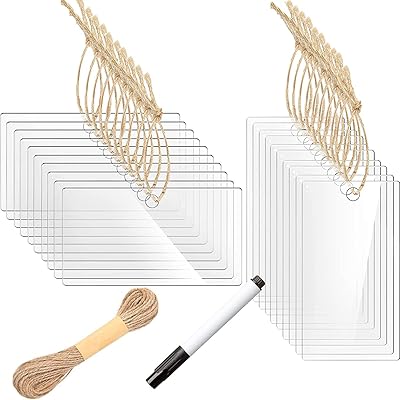 Étiquettes de panier en acrylique vierges pour organiser et organiser étiquettes