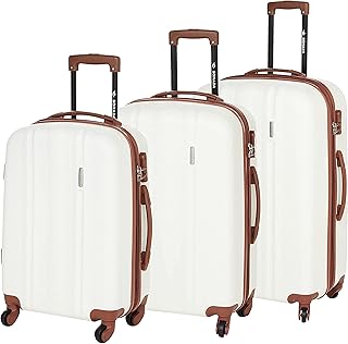 Sac de voyage rigide extensible avec double fermeture éclair et verrou antivol, blanc