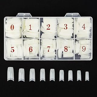 500pcs faux ongles en acrylique naturel faux conseils français pour soins des ongles