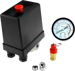 Pressostat de compresseur d'air 4 ports 1 4 pouces bsp régulateur avec bouchons