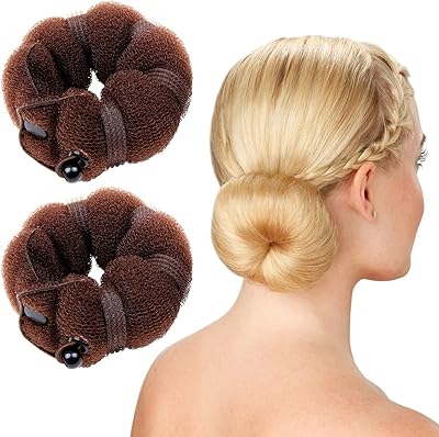 Beauty bun coiffure chignon chaud chignons 2 pièces anneau de torsion magique cheveux