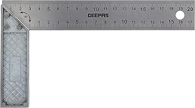 Équerre d'essai de 8 pouces avec poignée en zinc moulé - règle d'angle
