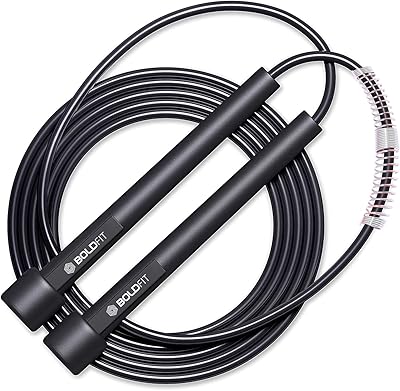 Corde à sauter boldfit pour hommes et femmes corde avec hauteur