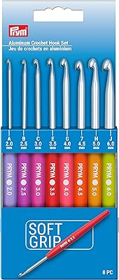 Jeu de crochets prim en aluminium souple taille 2-6 mm multicolore
