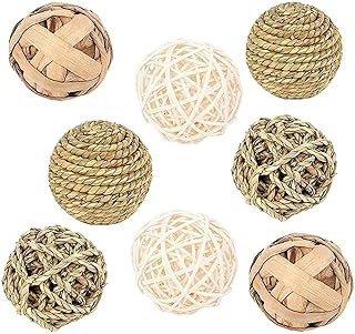 Balles de jeu pour petits animaux, 8 pièces, jouets d'activité à mâcher et à avaler pour cochons d'inde, lapins, heila, hamsters (boule d'herbe). Le discount haut de gamme, c'est possible avec Diaytar