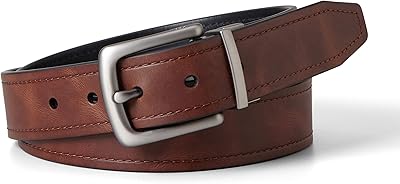Ceinture réversible en cuir pour hommes fossil noir/marron