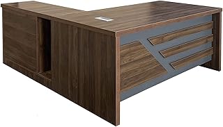 Bureau de direction moderne mahmai nosy 1825 en noyer foncé