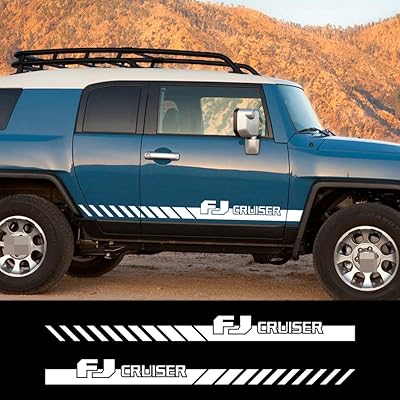 Tvt toyota fj cruiser côté carrosserie autocollants dégradé rayure conception