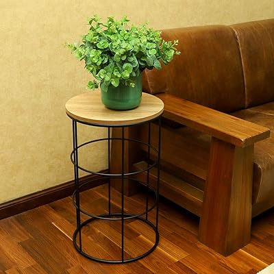 Table basse ronde gigogne en bois yahome pour porche et salon table d'appoint