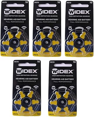 Pile pour aide auditive widex taille 10 (5 paquets = 30 piles)