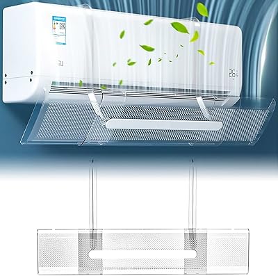 Déflecteur d'air transparent pour climatiseur central empêchant l'air froid de souffler droit, angle