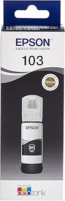 Bouteille d'encre epson 103 ecotank, recharge d'encre noire pour imprimante, 65 ml