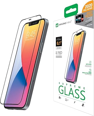 Incroyable protecteur d'écran en verre trempé pour iphone 12 et iphone 12 pro (6,0 pouces) avec filtre anti-poussière et plateau d'installation facile - [couverture complète 2,75d]. Redéfinissez vos attentes shopping avec Diaytar