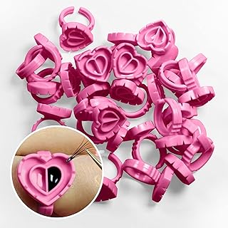 Anneaux de colle pour extensions de cils en forme de cœur a&m, coupelles