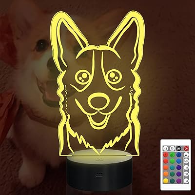 Lampe de chevet 3d veilleuse optique attivolif jouet led avec télécommande