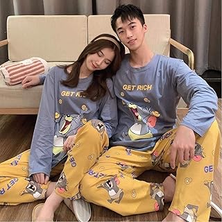 Pyjama de noël en coton d'hiver pour couple assorti pour hommes